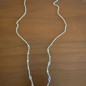 Kendra Scott Silver Necklace with Blue Accents